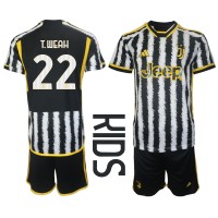 Dětský Fotbalový dres Juventus Timothy Weah #22 2023-24 Domácí Krátký Rukáv (+ trenýrky)